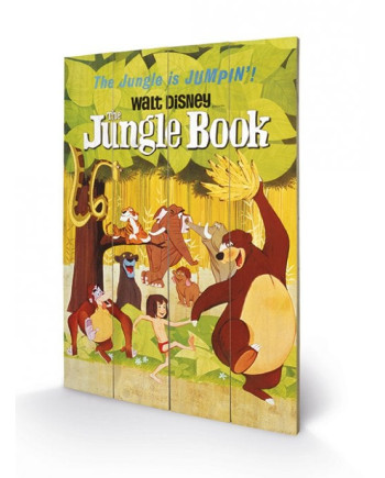 DISNEY - Printing on wood 40X59 - The Jungle Book Jumping