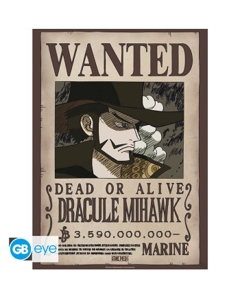 ONE PIECE - Wanted Mihawk & Crocodile - Set 2 posters '52x38'