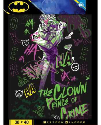 BATMAN - The Clown prince of crime - Golden Poster 30x40cm