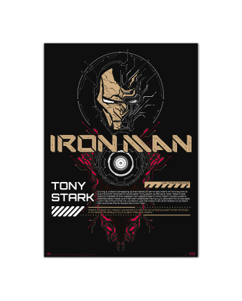 IRON MAN - Tony Stark - 'Gow in the Dark' Poster 50x70cm