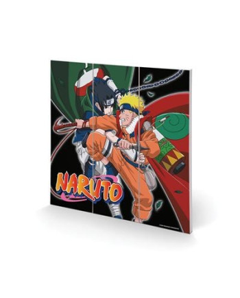 NARUTO - Training to Surpass the Other - Wood Print 30X30cm