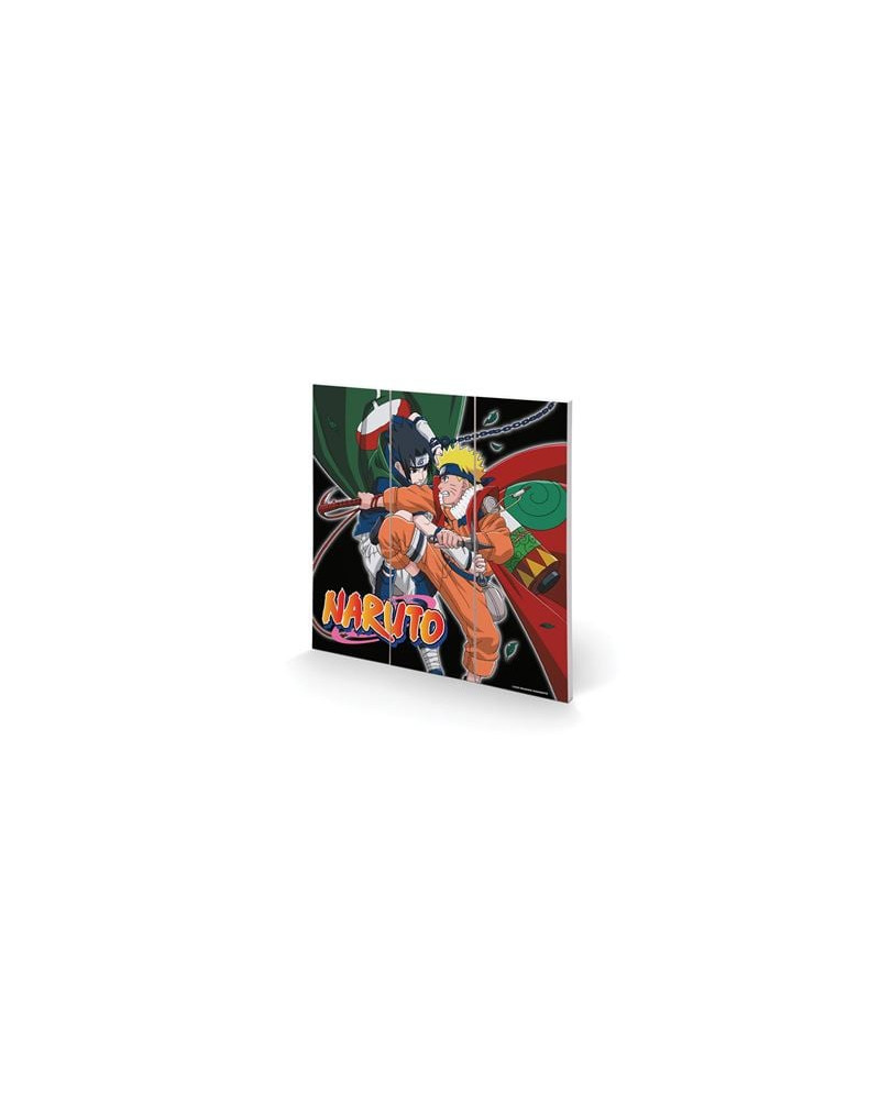 NARUTO - Training to Surpass the Other - Wood Print 30X30cm