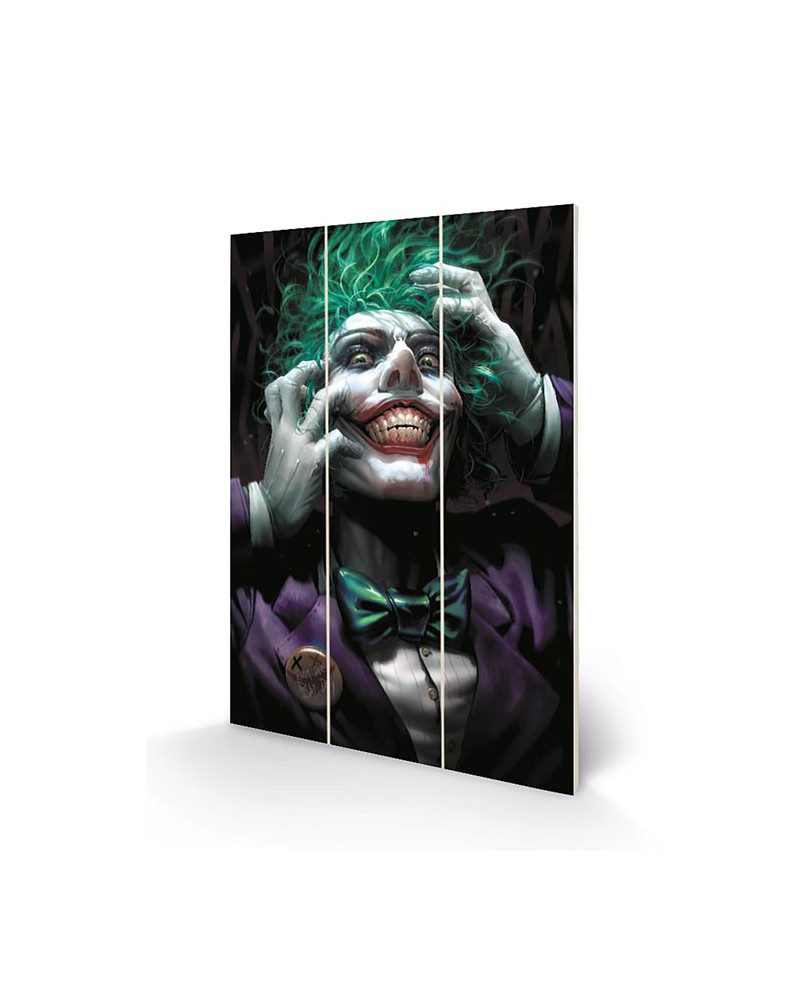 DC COMICS - Joker (Crazy Close Up) - Wood Print 20x29.5
