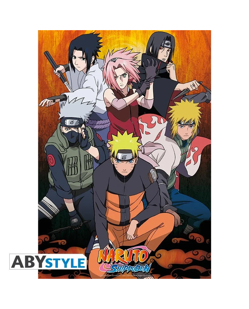 NARUTO SHIPPUDEN - Poster 91X61 - Groupe