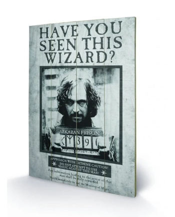 HARRY POTTER - Printing on wood 40X59 - Sirius Wanted