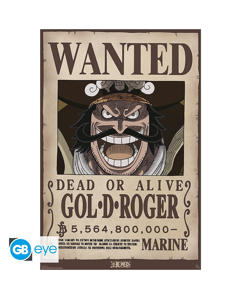ONE PIECE - Wanted Gol D. Roger - Poster 91x61cm