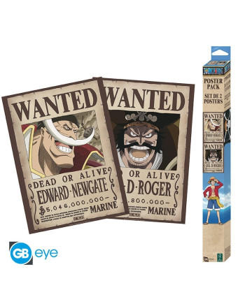 ONE PIECE - Wanted Roger & Whitebeard - Set 2 posters '52x38'