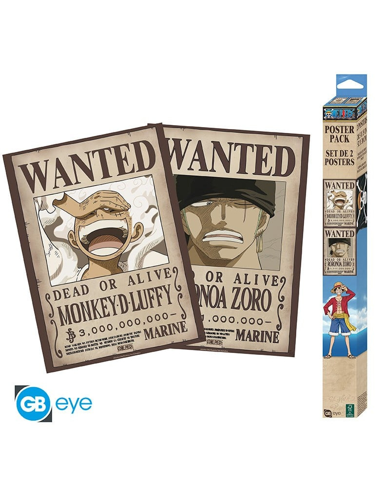 ONE PIECE - Wanted Luffy & Zoro - Set 2 posters '52x38'