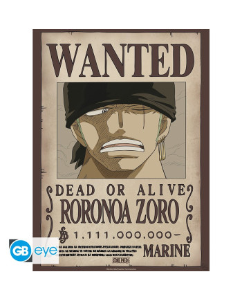 ONE PIECE - Wanted Luffy & Zoro - Set 2 posters '52x38'