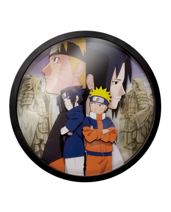 NARUTO SHIPPUDEN - Naruto & Sasuke -Wood Decor Frame 3D Poster 30x30cm
