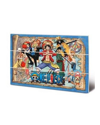 ONE PIECE - Straw Hat Pirates Map - Wood Print 20x29.5cm