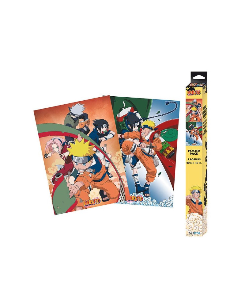 NARUTO - Naruto vs Sasuke - Set 2 posters '52x38'