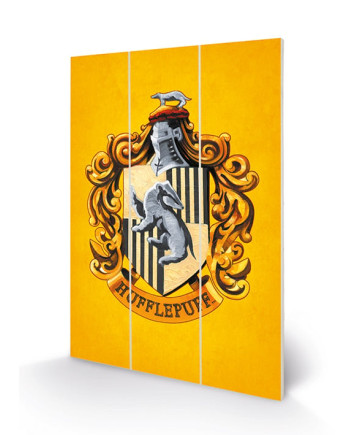 HARRY POTTER - Hufflepuff Crest - Wood Print 20x29.5