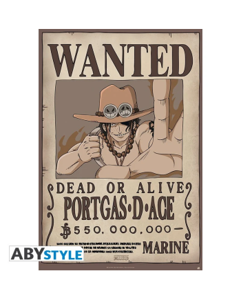 ONE PIECE - Poster 91X61 - Wanted Ace