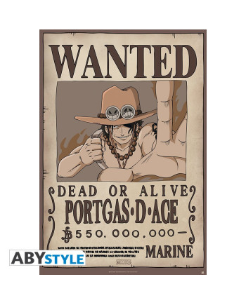 ONE PIECE - Poster 91X61 - Wanted Ace
