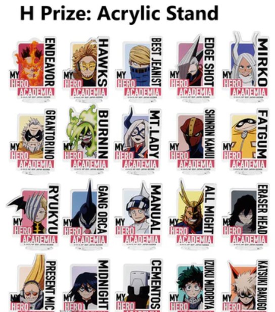 Lot H Acrylic Stand Ichiban Kuji My Hero Academia The TOP 5