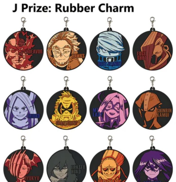 Lot J Rubber Charm Ichiban Kuji My Hero Academia The TOP 5